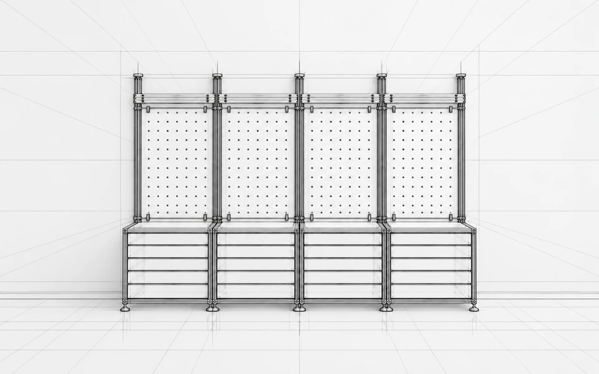 Material display technical drawing